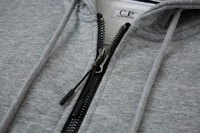 H 6063 C P.company. Side pocket glasses decoration autumn and winter New Arrival cardigan zipper terry sweatshirt jacket Color: Black White Gray Army Green Navy Blue Sizes: M-XXL Item No.: H 6063